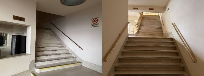 Escalera entre primer y segundo piso